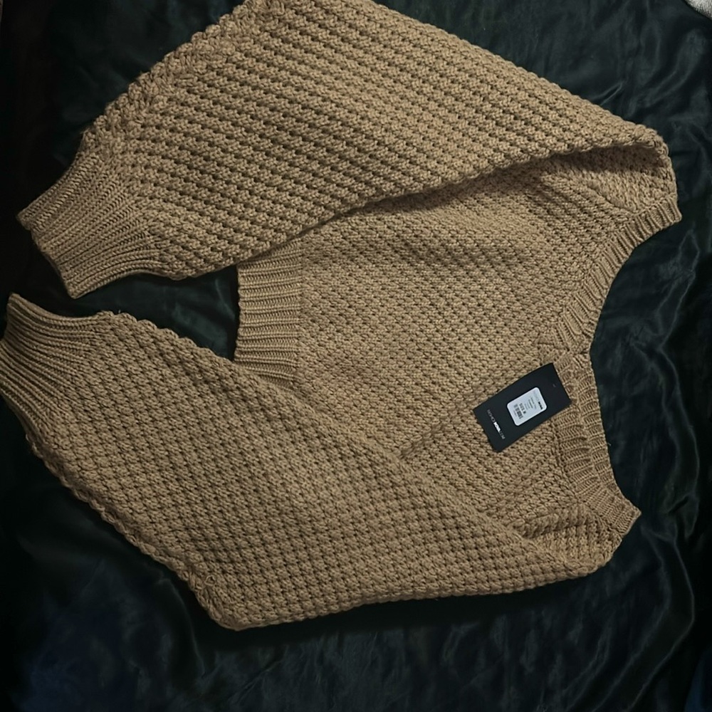 Fashion Nova I Adore You Sweater in color Mocha